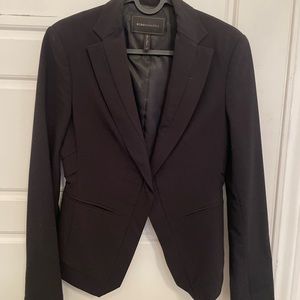Bcbgmaxazria black asymmetric blazer